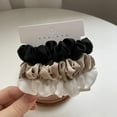 thumbnail image 2 of 3Pcs/set Silk Satin Scrunchies Women Solid Color Hair Rope Elegant Ponytail Holder Rubber Band Elastic Hairband Hair Accessories, 2 of 9