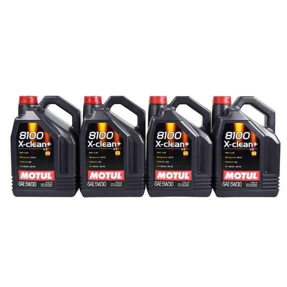 Motul 106377 8100 X-Clean Plus 5W30 Motor Oil 5W-30 - 5 Liters - 4 Pack