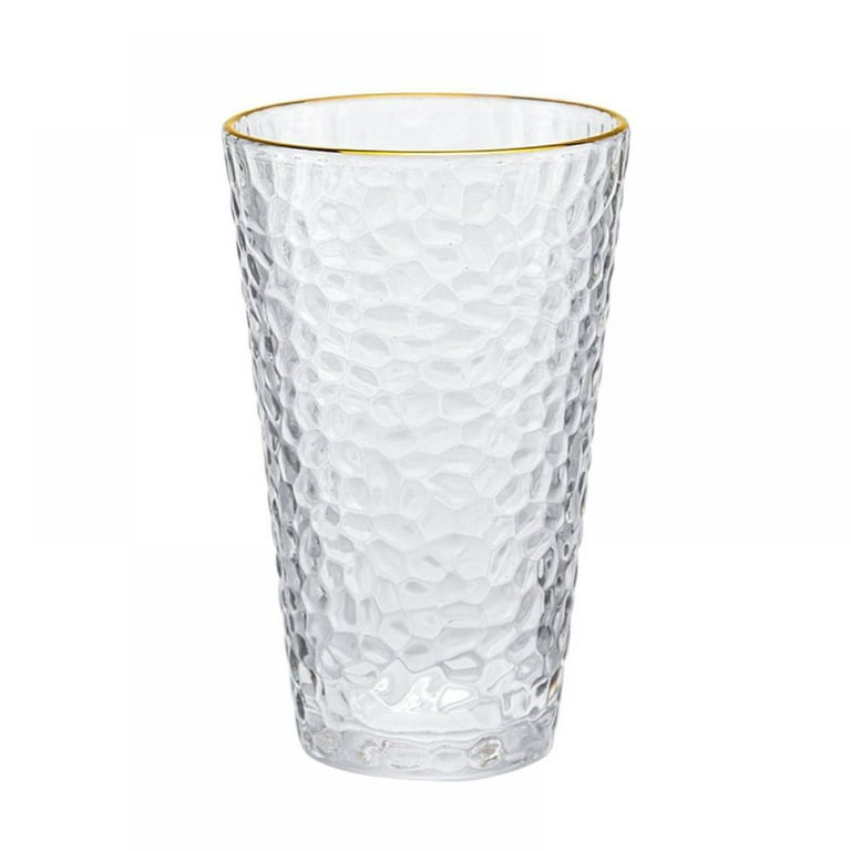 Lead-Free Crystal Clear Glass Cup,Elegant Drinking Cups for Water