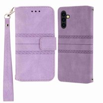 Allytech for Galaxy A13 5G Wallet Case, Magnetic Leather Phone Case Protective Cover with Hand Strap Card Slots and Wallet Function for Samsung Galaxy A13 5G,Lightpurple