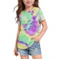 thumbnail image 2 of Ashirexll T-Shirts pour Filles à Manches Courtes Imprimés Col Rond Demi-Manches Haut pour Enfants Décontracté Polyvalent, 2 of 5