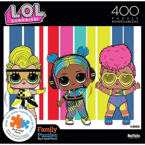 Buffalo Games 400-Piece LOL Surprise Three Stripes Jigsaw Puzzle