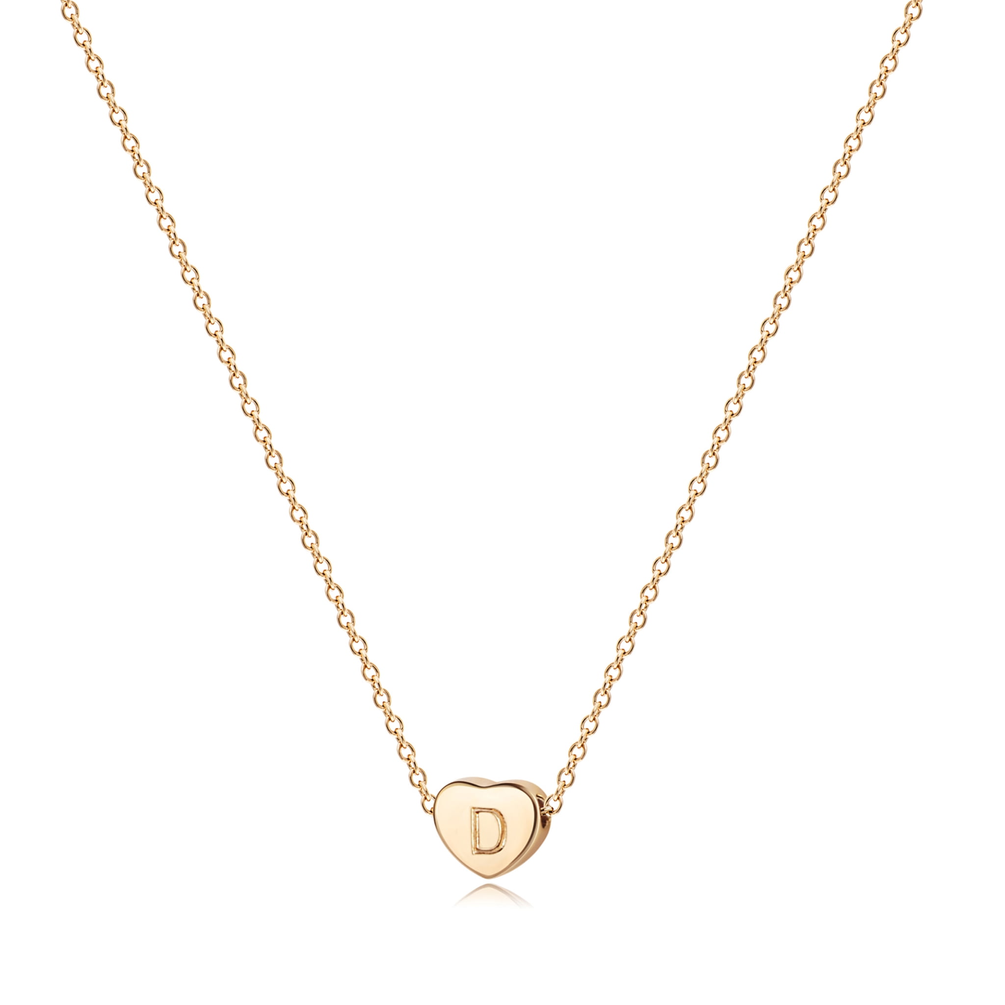 Cheap Gold Plated Letter T Charm Necklace For Girlfriend - Jewenoir