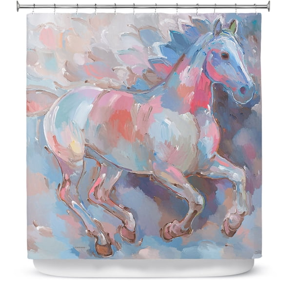 Shower Curtains 70" x 84" from DiaNoche Designs by Hooshang Khorasani - Ready to Soar II Horses