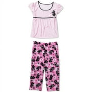 Faded Glory - Girls' Scottie Dog Sleep Tee and Capri Pajama Pants