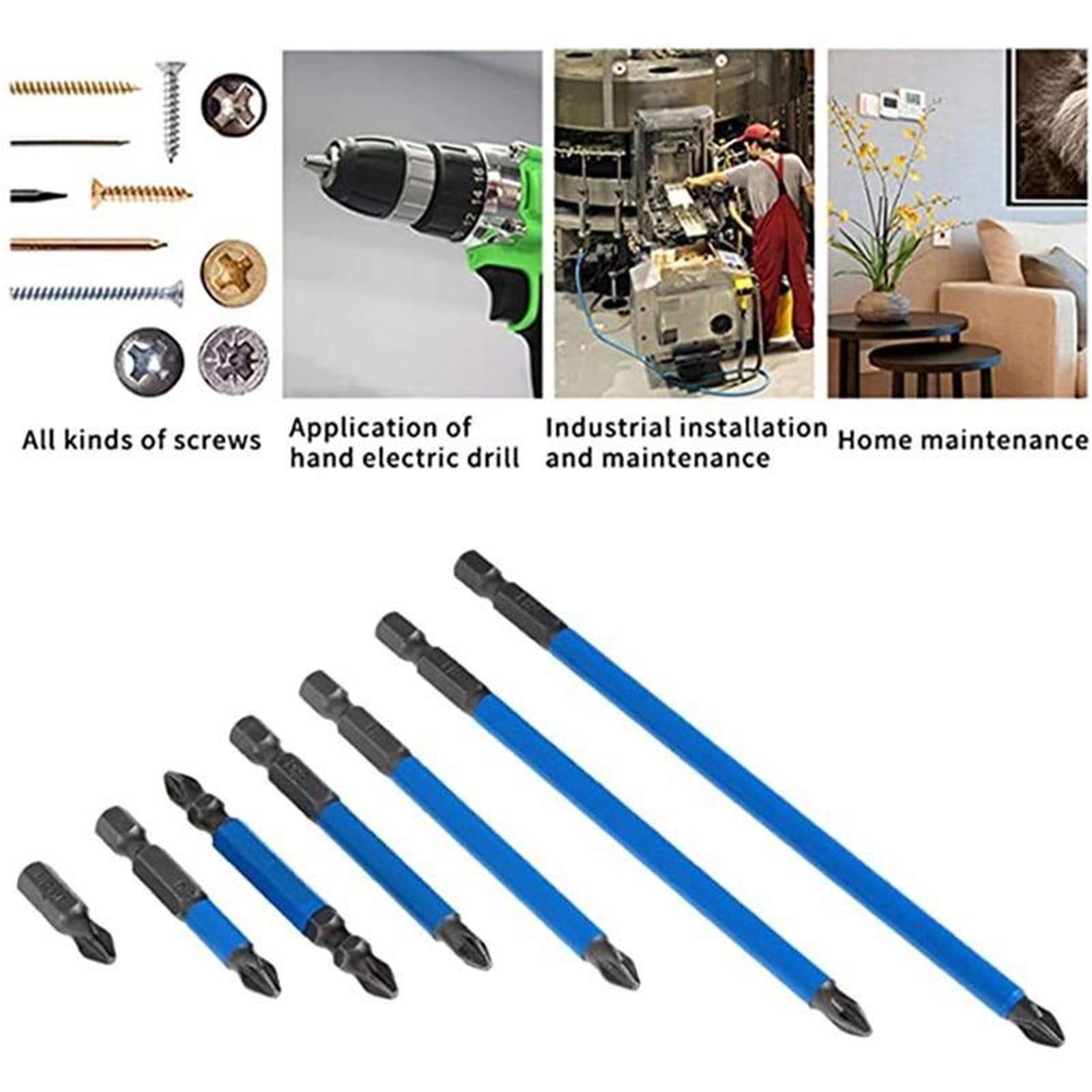 shuujt⭐︎ HANXIULIN 7Pcs Magnetic Hexadecimal Shank Anti-Slip 1/4