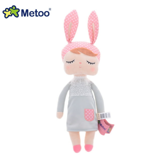 13'' MeToo Angela Sleeping Bunny Rabbit Girl Baby Stuffed Plush Dolls Toys, Pink