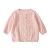 ShomPort Girls Knit Cardigan Sweater – 3/4 Sleeve V-Neck Basic Kids Button Down Soft Lightweight Cute Tops