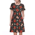 thumbnail image 1 of Kdxio Tasse à Café Imprimée Robe T-Shirt Décontractée pour Femmes Manches Courtes d'Été avec Poches, 1 of 6