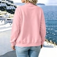 thumbnail image 4 of Edvintorg Women's Sweatshirt Crew Neck Long Sleeve Casual Loose Zip Up Tops with Pockets Womens Clothing Pink L, 4 of 7