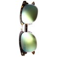 thumbnail image 5 of grinderPUNCH Designer Inspired Color Mirrored Classic Half Frame Horned Rim Sunglasses, 5 of 6