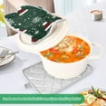 thumbnail image 3 of Yayeee Pot Holders Kitchen Heat Resistant with Pocket 7"x9.8" Cotton Oven Cooking Hot Pads, Christmas Santa Hats, 3 of 7