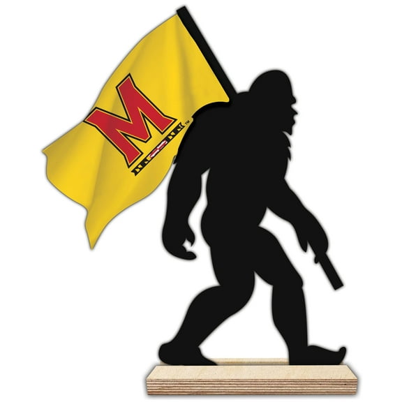 Maryland Terrapins 18'' Team Logo Bigfoot Silhouette Desktop Art