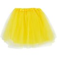 thumbnail image 7 of 5 Pcs Princess Costume & Accessories Set for Gir'ls, Crown/Brooch/Earring/Tutu Skirt Halloween Cosplay Dress Up (Yellow), 7 of 7