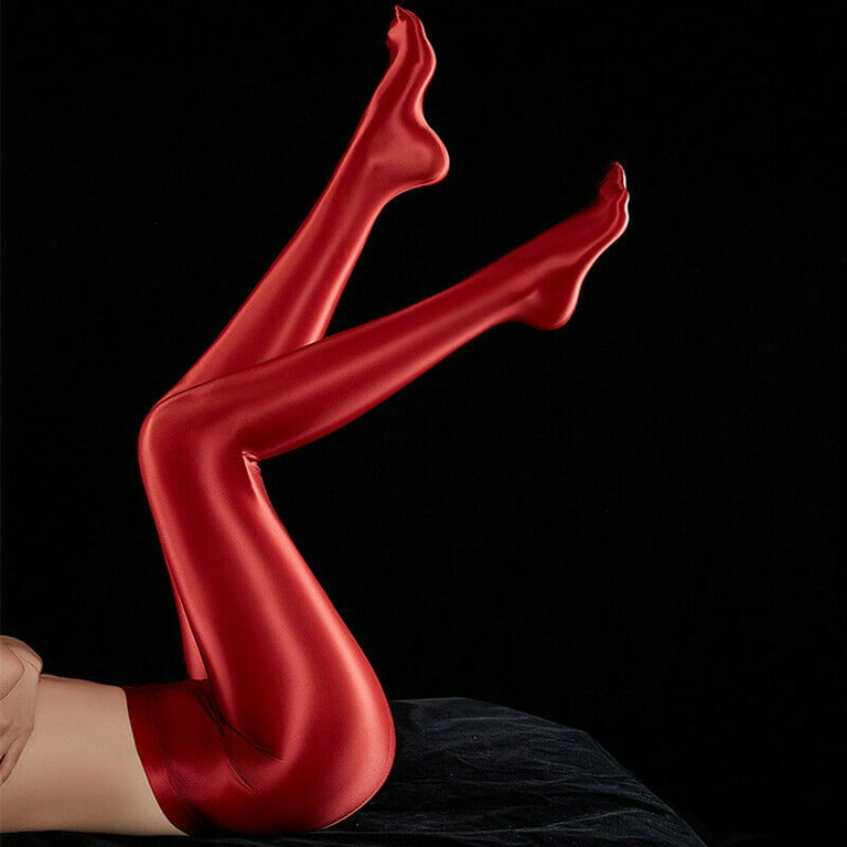 Women's Shiny Silky Pantyhose Satin Glossy Stockings Nylon Yoga Tights  Dancewear