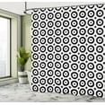 thumbnail image 5 of Ambesonne Abstract Shower Curtain, Minimalist Circles Art, 69"Wx84"L, White and Charcoal Grey, 5 of 5