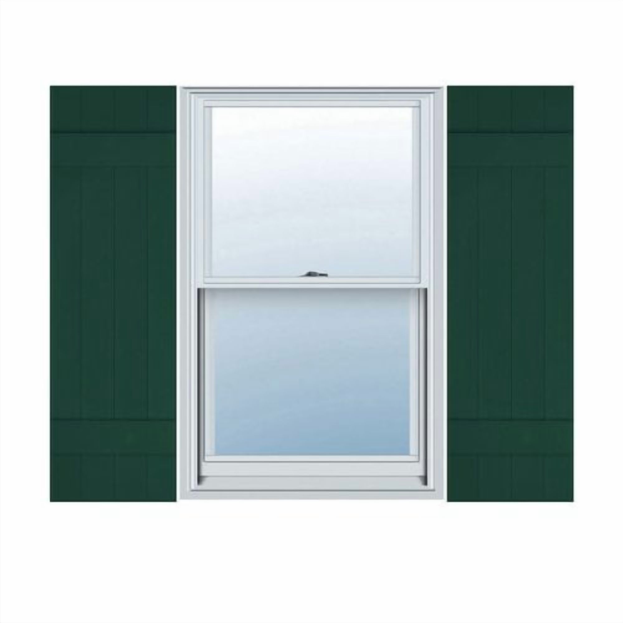 14"W x 55"H Lifetime Vinyl, Standard Four Board Joined, Board-n-Batten Shutters, w/Installation Shutter-Lok's & Matching Screws (Per Pair), Wicker