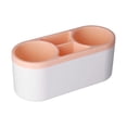 thumbnail image 3 of Soporte para secador de pelo de pared, innovador organizador multifuncional para herramientas de peluquería con pegatinas para el hogar, hotel y baño, color naranja., 3 of 14