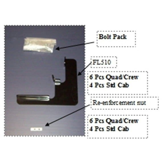 Owens Products 10-1254 OWE10-1254 09-16 RAM 1500 QUAD/CREW CAB (75IN/86IN BOARDS) TRANSENDER BRACKETS Fits select: 2013-2014 RAM 1500 ST, 2015-2017 RAM 1500 SLT
