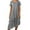 Grey, variant on Sngxgn Women's Summer Sleeveless/Short Sleeve Floral Print Casual Flowy Long Dress(Navy,XXL)