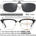 thumbnail image 4 of Gafas de Sol Clip On CAXMAN con Lentes Polarizadas Gris 57 mm x 36 mm, 4 of 6