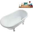 thumbnail image 2 of 57'' Streamline N375CH-IN-CH Soaking Clawfoot Tub and Tray with Internal Drain, 2 of 7