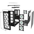 thumbnail image 4 of MUSETEX ATX Mid Tower PC Computer Gaming Case 6 RGB LED Fans 2 Translucent Tempered Glass,USB 3.0 Port & 2 x USB 2.0 Port,Water Cooling Radiator Support, Cable Management/Airflow, 903-D6 RGB Fans, 4 of 6