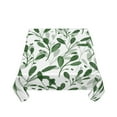 thumbnail image 4 of YFYANG Square Polyester Table Cloth, 54" x 54" Reusable Table Cover Kitchen Dining Room Green Watercolor Leaf Pattern Decorative Tablecloths for Tables of 2-4 People, 4 of 8