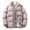 Pink, variant on Women's Stand Collar Puffer Jacket, Winter Warm Windproof Ribbed Cuff Coat , Stand-Collar Puffer Jacket, Straight Warm Coat, Winter Cotton Layer White Xxl