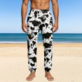thumbnail image 2 of Men's Athletic Pants Drawstring Elastic Waistband All-Over Print Fashion Casual Joggers Pants Long Pants, 2 of 5
