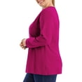 thumbnail image 2 of Just My Size Plus-Size Women's Long-Sleeve V-neck Tee, 2 of 5