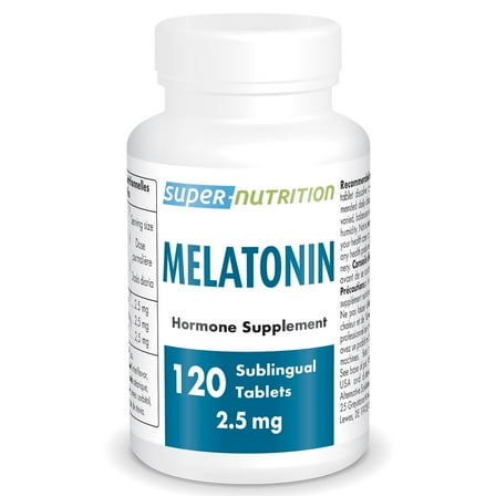 SuperSmart - Melatonin 2.5 mg - Fast Acting - Sleep Aid - Dietary Supplement | Clean Label - Non-GMO & Gluten Free - 120 Sublingual Tablets