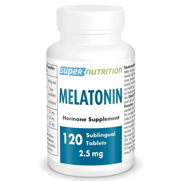 SuperSmart - Melatonin 2.5 mg - Fast Acting - Sleep Aid - Dietary Supplement | Clean Label - Non-GMO & Gluten Free - 120 Sublingual Tablets