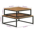 thumbnail image 4 of vidaXL Nesting Coffee Tables 2 pcs Solid Acacia Wood, 4 of 4