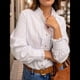 thumbnail image 5 of Blusas con Volantes para Mujer, Blusa con Cuello en V y Volantes, Camisa de Larga con Volantes, Camisas Cómodas de Larga de Talla Grande. M, 5 of 10