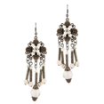 thumbnail image 1 of Ethnic Folk Style Hollow Out Long Tassel Beads Dangle Stud Earrings Blue------Product code 60548, 1 of 4