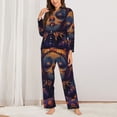 thumbnail image 2 of Daiia Dreamy Jester Under Stars for Women's Long-Sleeved Pajama Set – Soft & Comfortable Sleepwear Button-Up Pajamas Cozy Lounge Wear-X-Large, 2 of 7