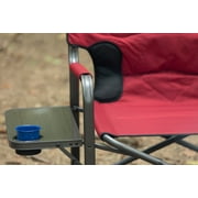 Ozark Trail XXL Folding Padded Director Chair with Side Table, Red