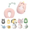 thumbnail image 1 of Almohada de viaje stocaggio Kids 2 en 1 con cuello deformable, unicornio rosa, 1 of 6