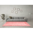 thumbnail image 3 of Ahgly Company Machine Washable Indoor Square Abstract Red Contemporary Area Rugs, 3' Square, 3 of 4