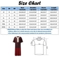 thumbnail image 3 of MITCOWBOYS Mens Dress Shirts, Male Casual Striped Gradient Print Robe V Neck Middle Sleeve Split Hem Blouse Robe, Shirts for Men, Mens Shirts, Red 2Xl, 3 of 5