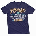 thumbnail image 5 of Nurse Funny T-shirt Nurses day Multitasking Tee Shirt Gift for Wife Mom CNA RN Medical tee (3X-Large Military Green), 5 of 7