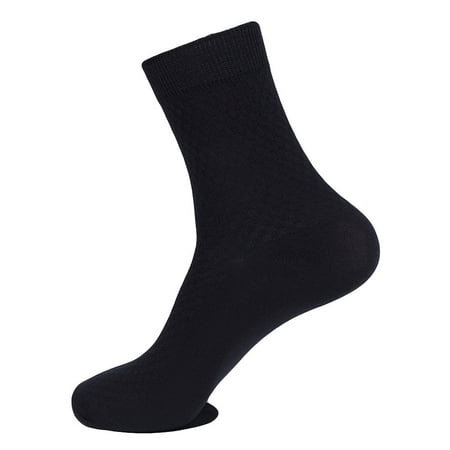 

MRULIC socks for women Comfortable Men Bamboo Fiber Socks Casual Business Anti-Bacterial Socks Black + One size