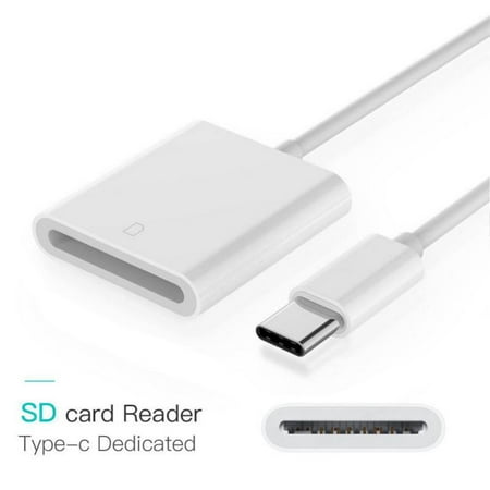 USB C SD Card Reader, USB Type C Card Adapter Aluminum Superspeed 2-In-1 Card Reader SD Card/Micro SD Card/TF Card Compatible MacBook Pro/Air 2018 Samsung Galaxy S9 S8 Note 9/8 Surface Book2