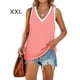 thumbnail image 3 of Jumpingount Camiseta sin mangas con cuello en V para mujer Chaleco de color informal Camiseta sin mangas con cuello en V sin mangas Prendas para la parte del cuerpo Rosado XXL Jumpingount  AP002686-15, 3 of 6