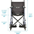 thumbnail image 4 of NOVA Medical Products 19 Lightweight Transport/Wheelchair, Black, 4 of 4