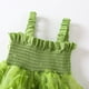 thumbnail image 4 of Vestido de niña, vestidos de princesa de verano, vestidos de malla para niñas, vestidos de niña bebé, vestidos de cuello halter, vestidos de niña bebé para niñas de 2, 3 y 4 años, 2-3T verde, 4 of 8
