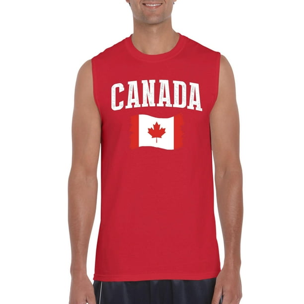Normal is Boring Mens Canada Flag Ultra Cotton Sleeveless TShirt