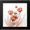 thumbnail image 2 of Atelier B Art Studio 15x15 Black Modern Framed Museum Art Print Titled - WATERCOLOR WILD FLOWERS, 2 of 5