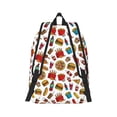 thumbnail image 3 of Balery Hot Dog Pizza Vintage Canvas Backpack for Men and Women - Large Capacity, Durable Travel Laptop Bag for School, Work, Hiking, and Outdoor Activities, 3 of 7
